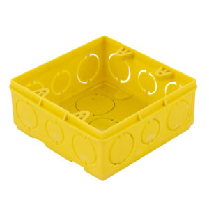 Caixa de Luz 4×4 Quadrada Amarela Tigre